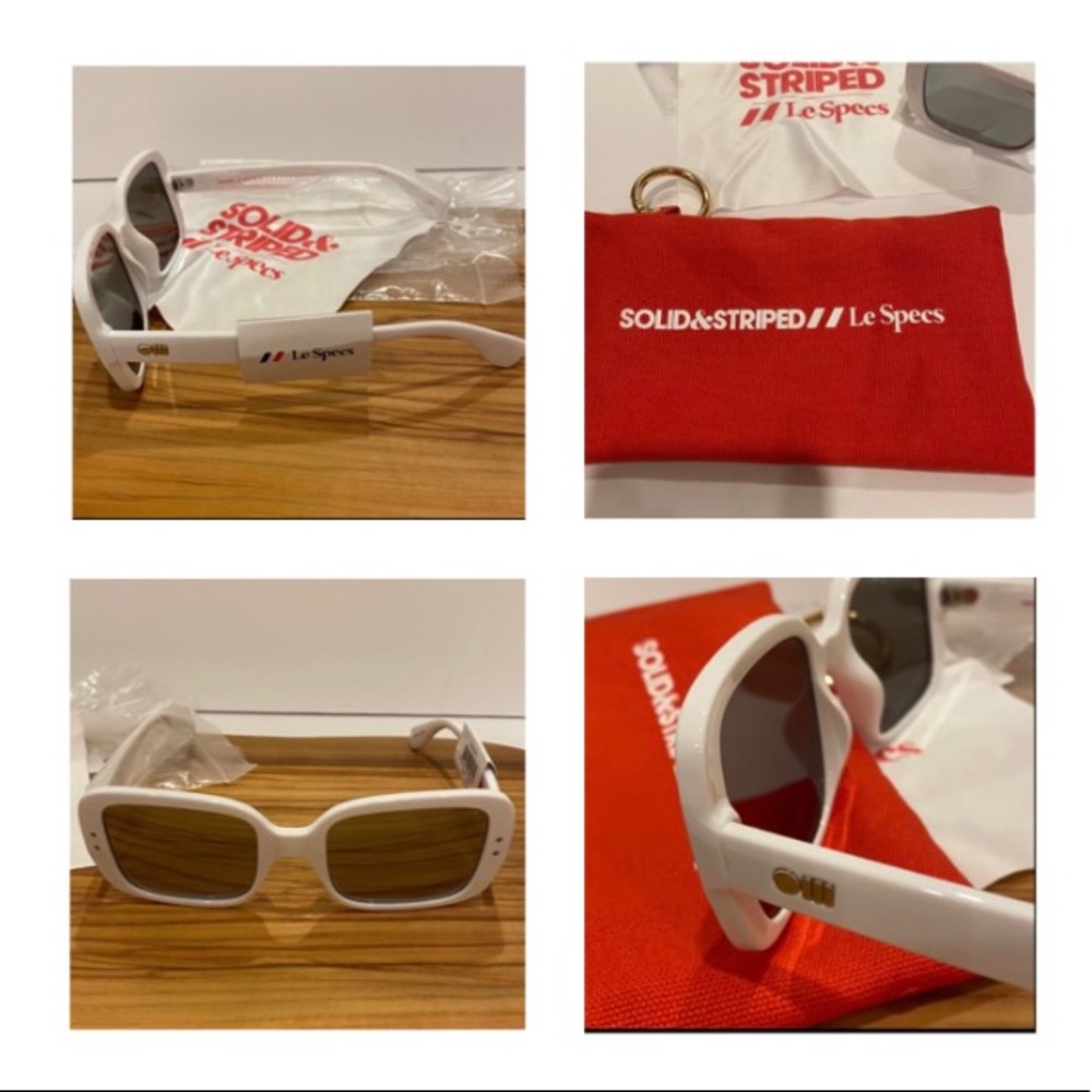 Le Specs White Mirrored Sunglasses - Picture 2 of 14